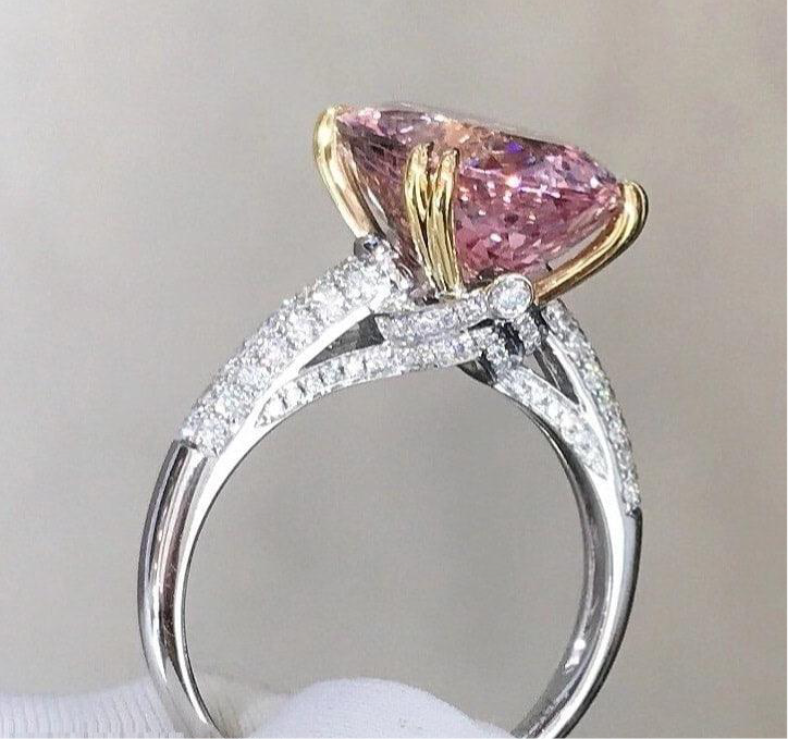 Pink Cocktail Adjustable Ring