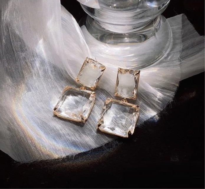 White Teardrop Earrings