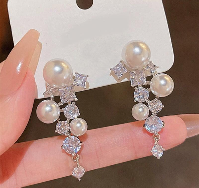 Pearl Ear Drop Earrings Pair