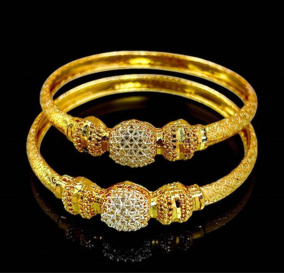Gold Plated with Zircon Round Bracelets