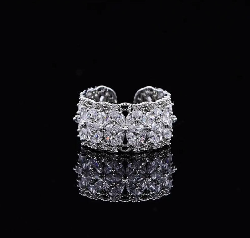 Zircon Angel Glow Ring Adjustable