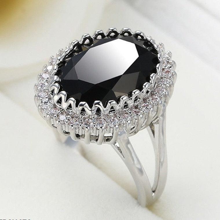 Black Opal Zircon Ring - Havenon Store