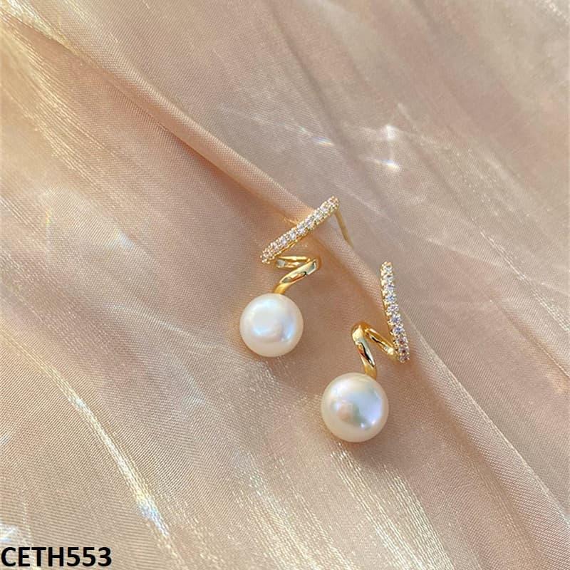 Zigzag/Pearl Stud Tops Pair - Havenon Store