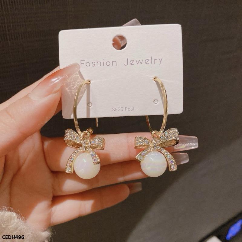 Bow Pearl Drop Earrings - Havenon Store