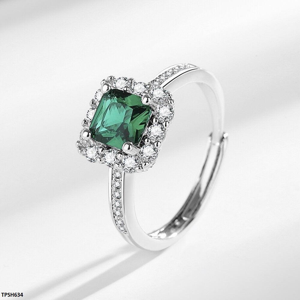 Emerald Square Zircon Pendant Set - Havenon Store