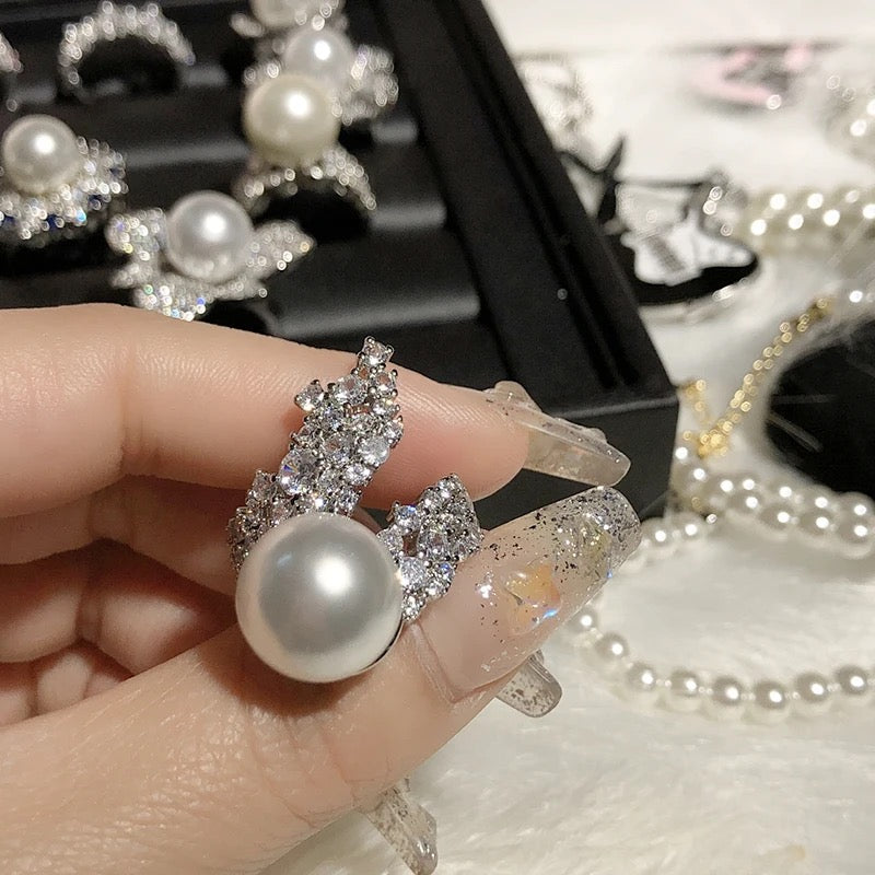 Elegant Pearl pattern Elsa Supreme Ring for formal & casual use