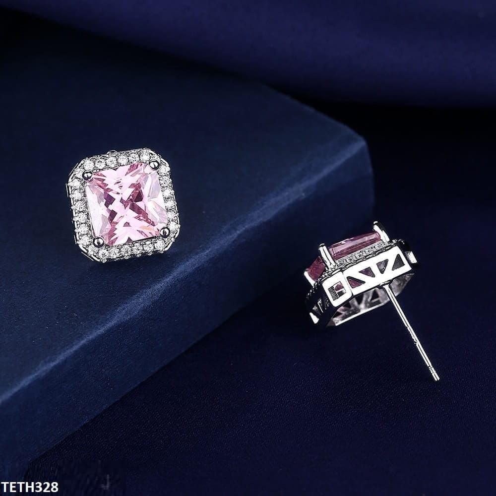 Pink Emerald Silver Sterling Tops - Havenon Store