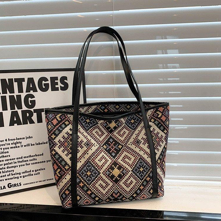 Geometric Ethnic Pattern Tote Bag