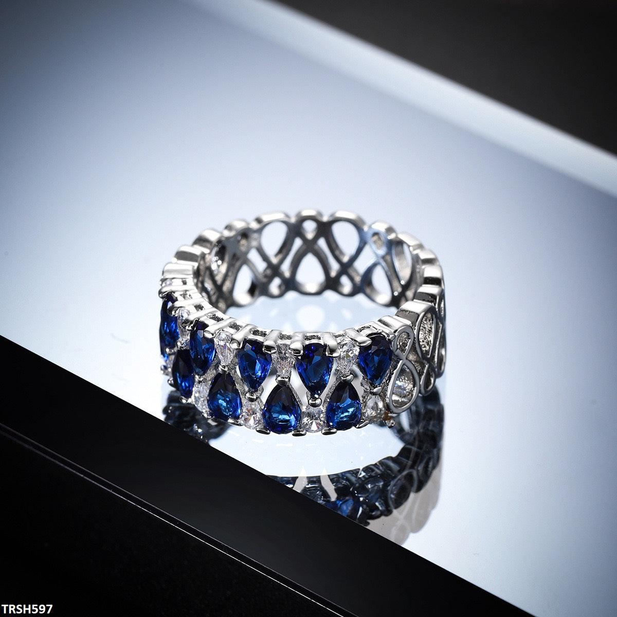 Sapphire Luxury Silver Band - Havenon Store