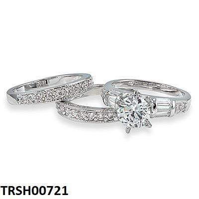 Trinity - 3 Zircon Rings Set - Havenon Store