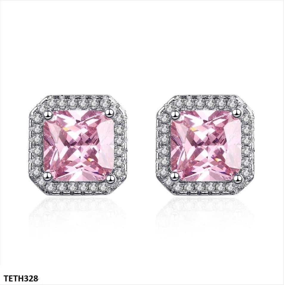 Pink Emerald Silver Sterling Tops - Havenon Store