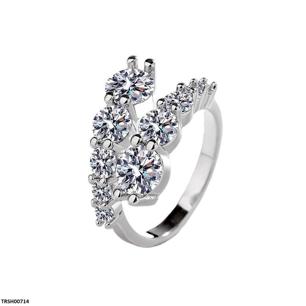 Zircon Double Sided Cross Adjustable Ring