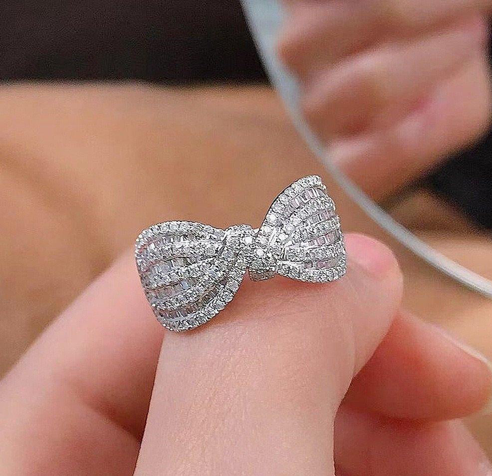 Silver Sterling Tied Bow Ring