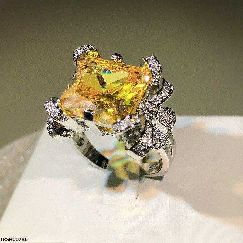 Topaz Square Ring Adjustable