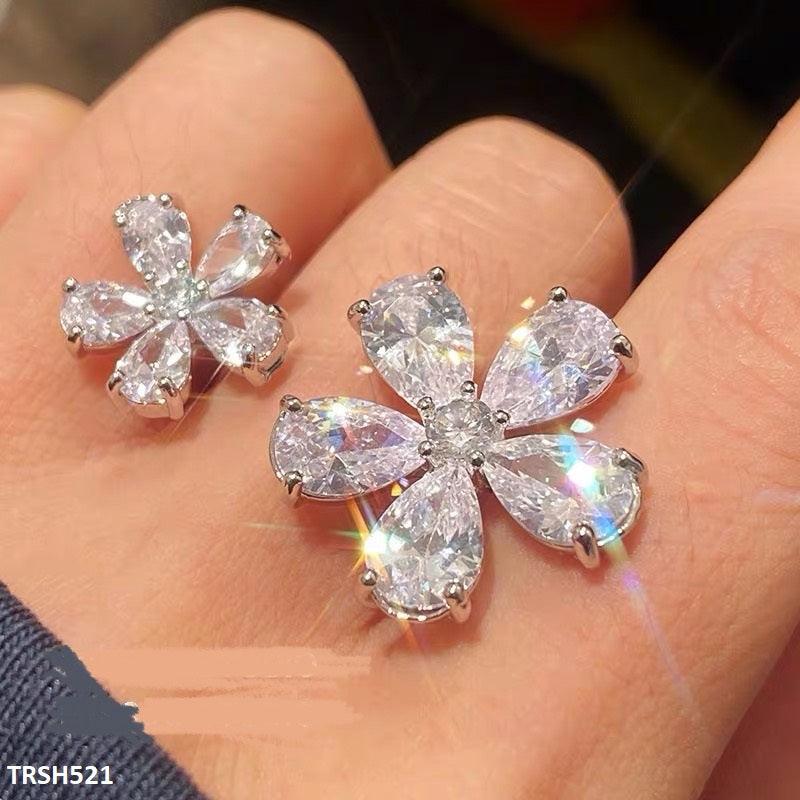 Adjustable Zircon Double Flower Ring - Havenon Store