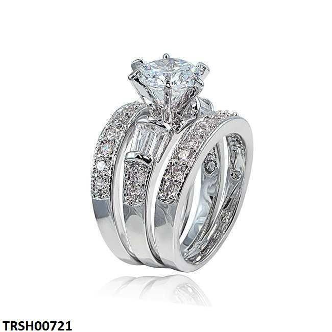 Trinity - 3 Zircon Rings Set - Havenon Store
