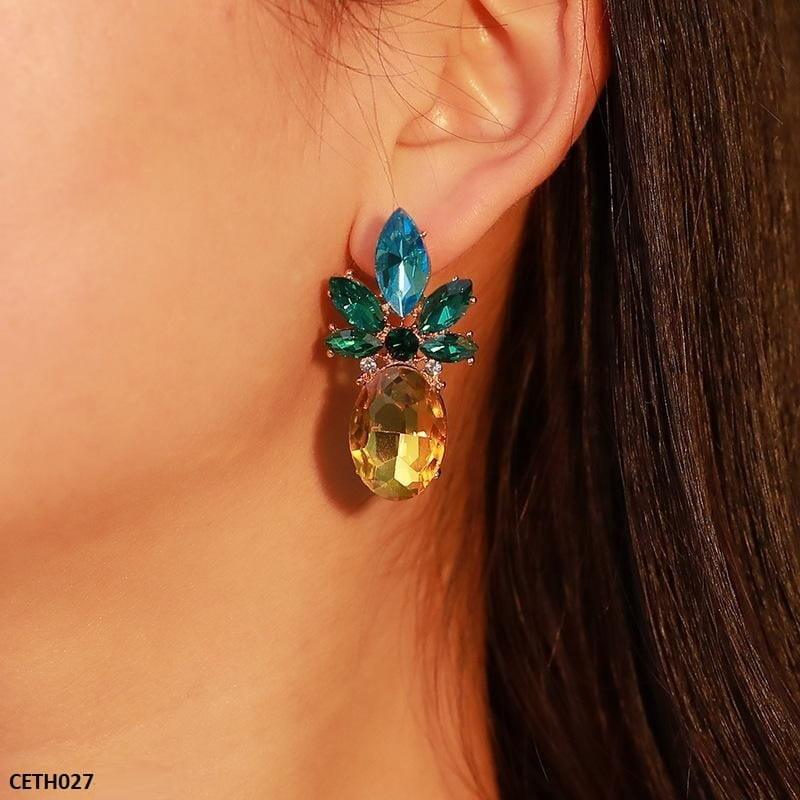 Gold Plated Pineapple Tops Pair - Havenon Store