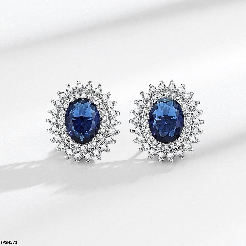 Sapphire Oval Layered Pendant Set - Havenon Store