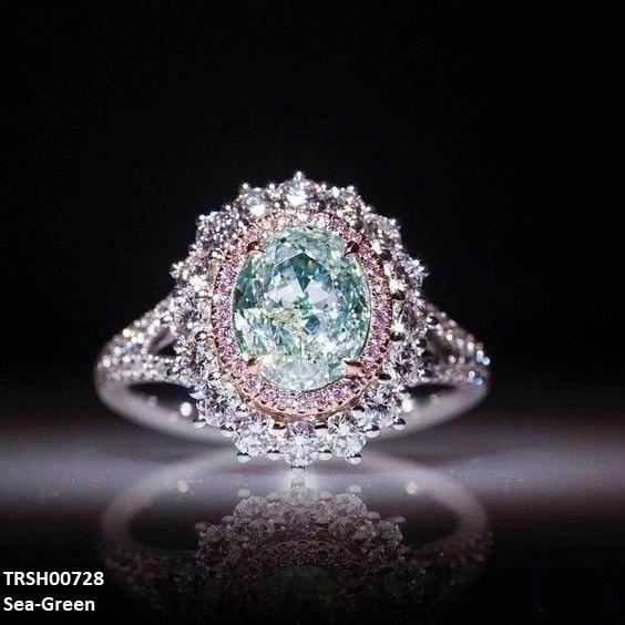 flower ring with zirconium center