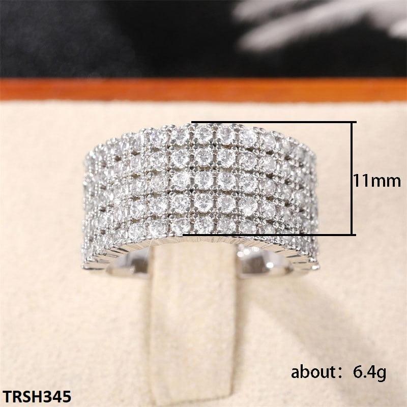 5 line crystal cubic Zirconia Ring - Havenon Store