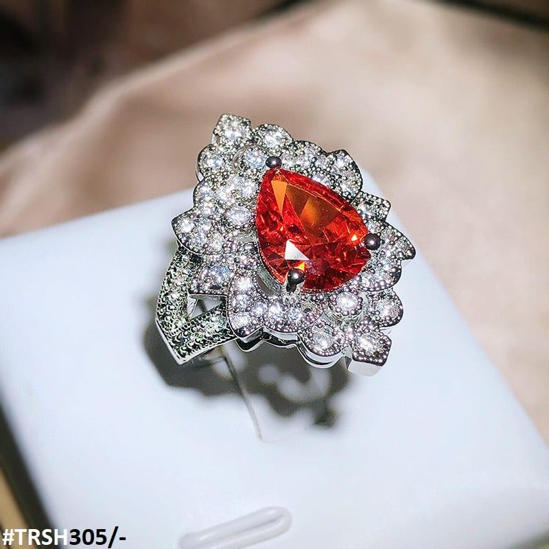 Orange Tear Flower Zircon Adjustable Ring - Havenon Store