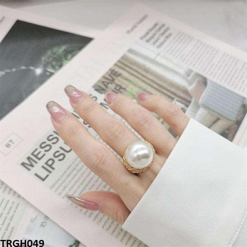 18K Gold Cathedral Pearl Adjustable Ring - Havenon Store