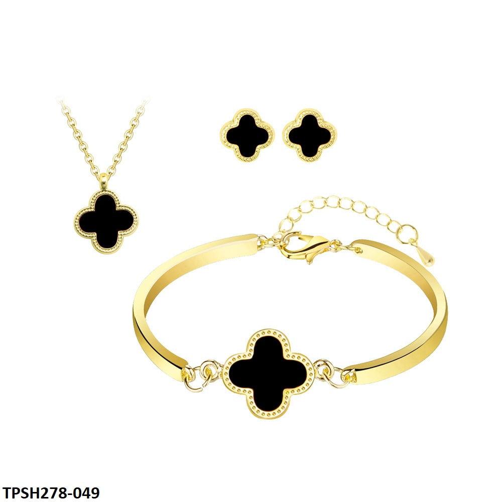 Gold Plated Clover Pendant Set - Havenon Store