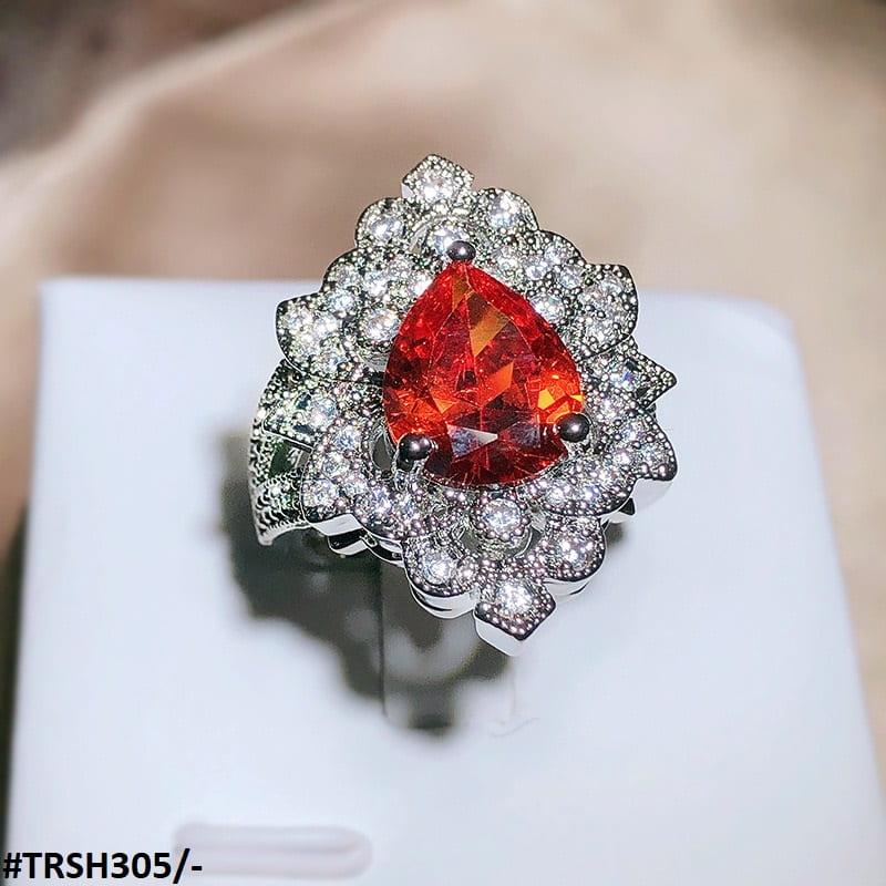 Orange Tear Flower Zircon Adjustable Ring - Havenon Store