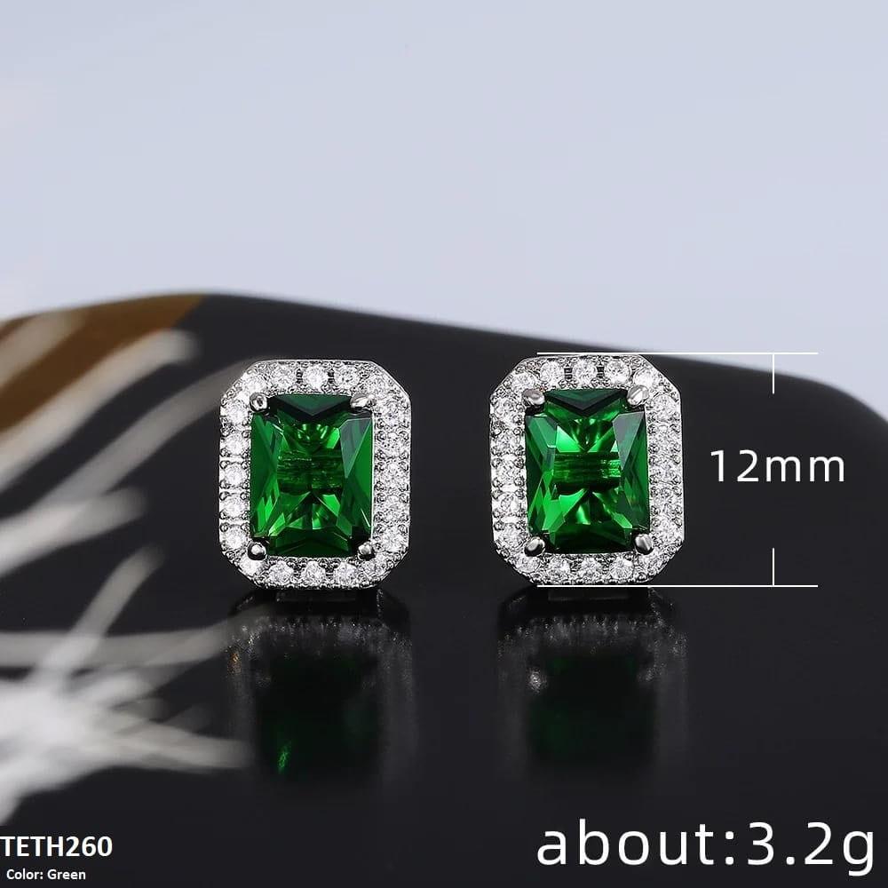 Square Cushion Zircon Tops Pair - Havenon Store