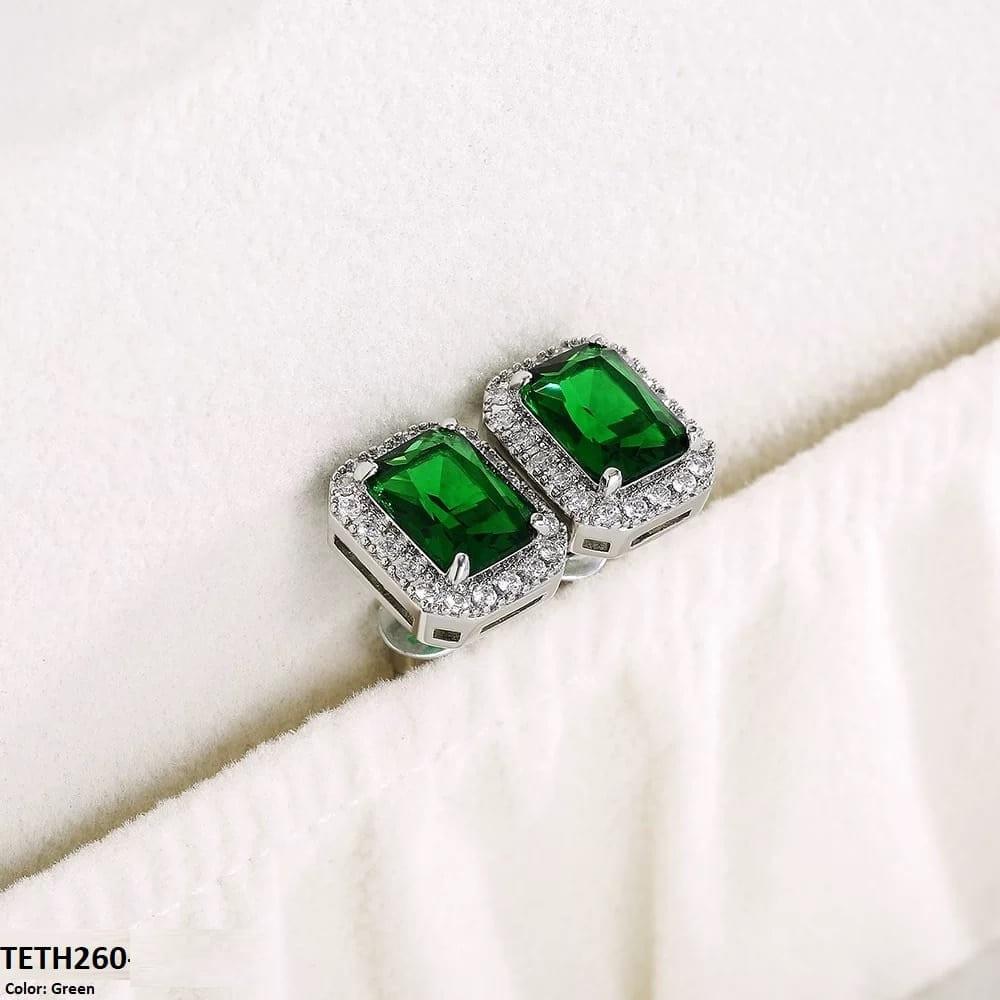 Square Cushion Zircon Tops Pair - Havenon Store