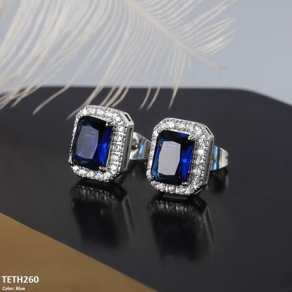 Square Cushion Zircon Tops Pair - Havenon Store