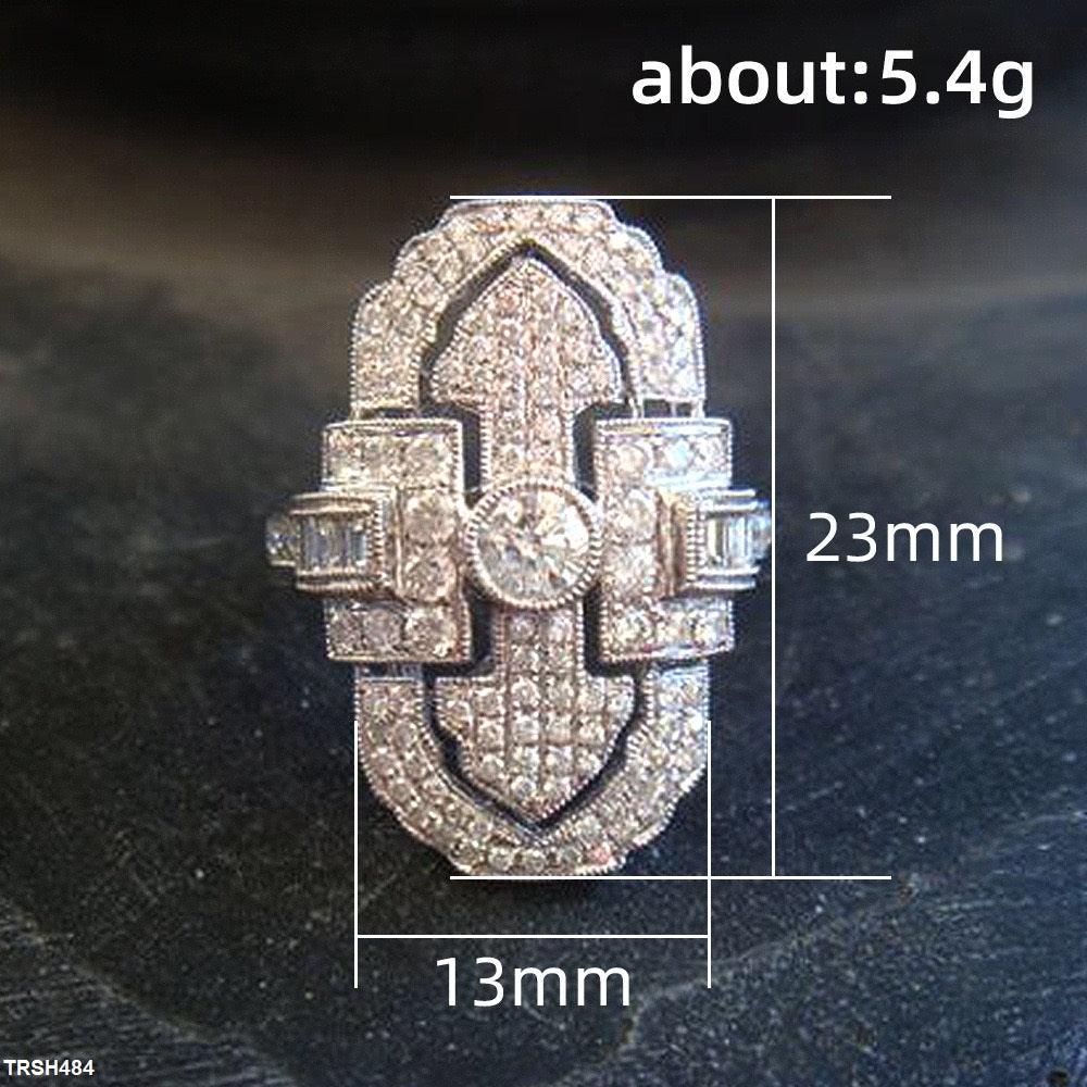 Huitan Zircon Rectangle Ring - Havenon Store