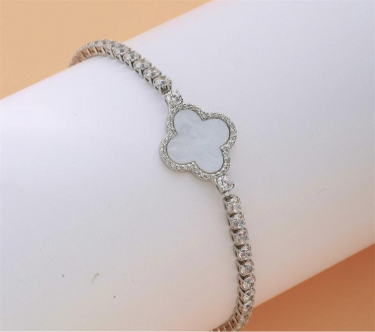 Zircon Clover Flower Bracelet
