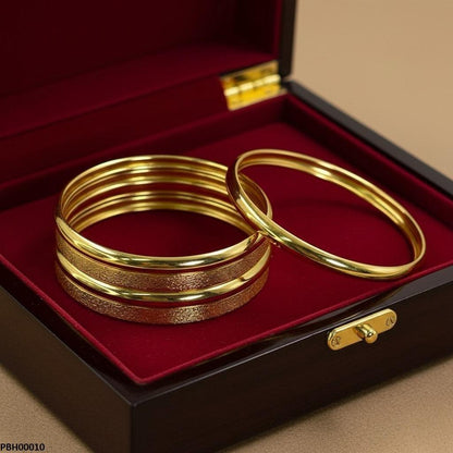 18K Round Plain Bangles