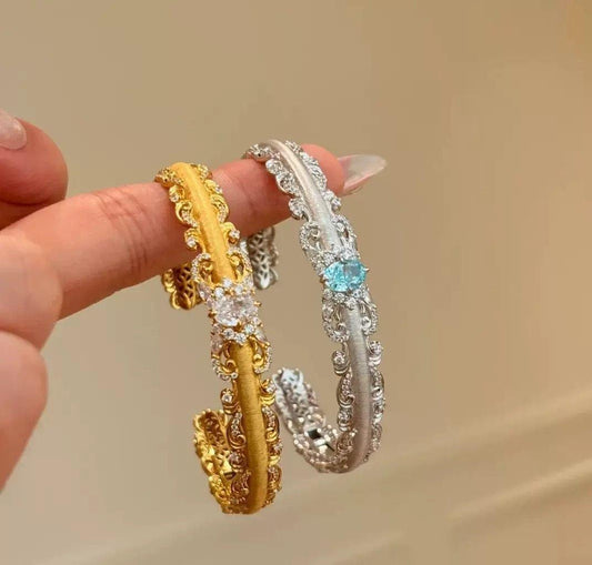 18K Oval Stone Bracelet