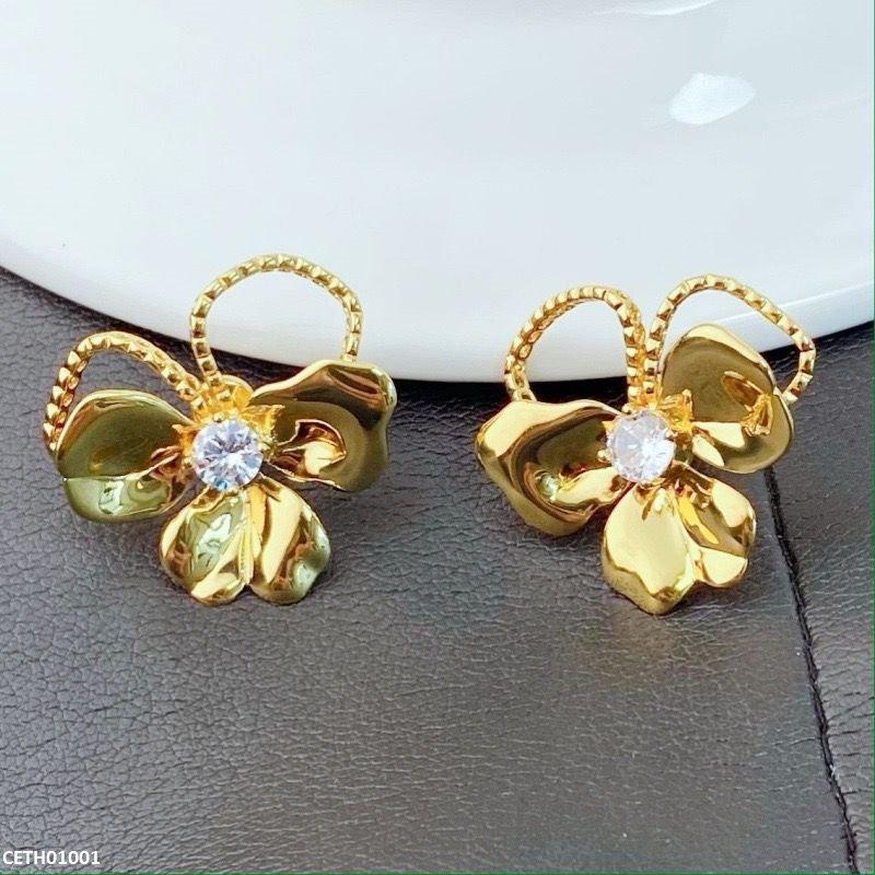 2.0 cm gold-tone earrings for casual wear  