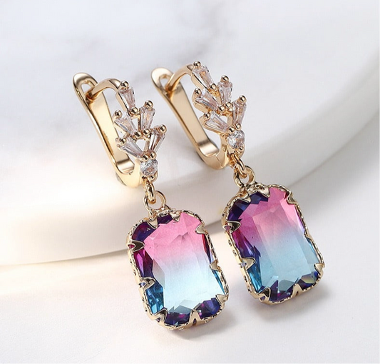 Radiant Drop Ear Hoops Pair