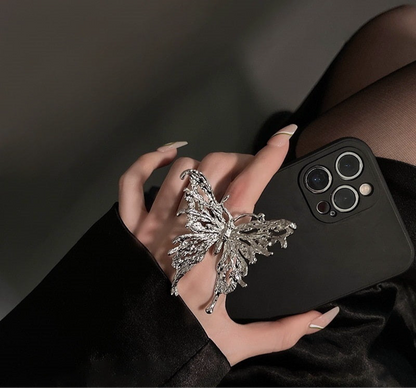 Silver Butterfly Ring Adjustable