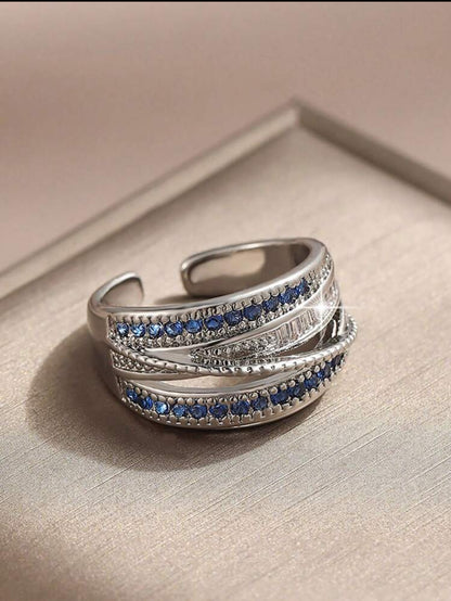 Certified Cubic Zirconia Openable Ring