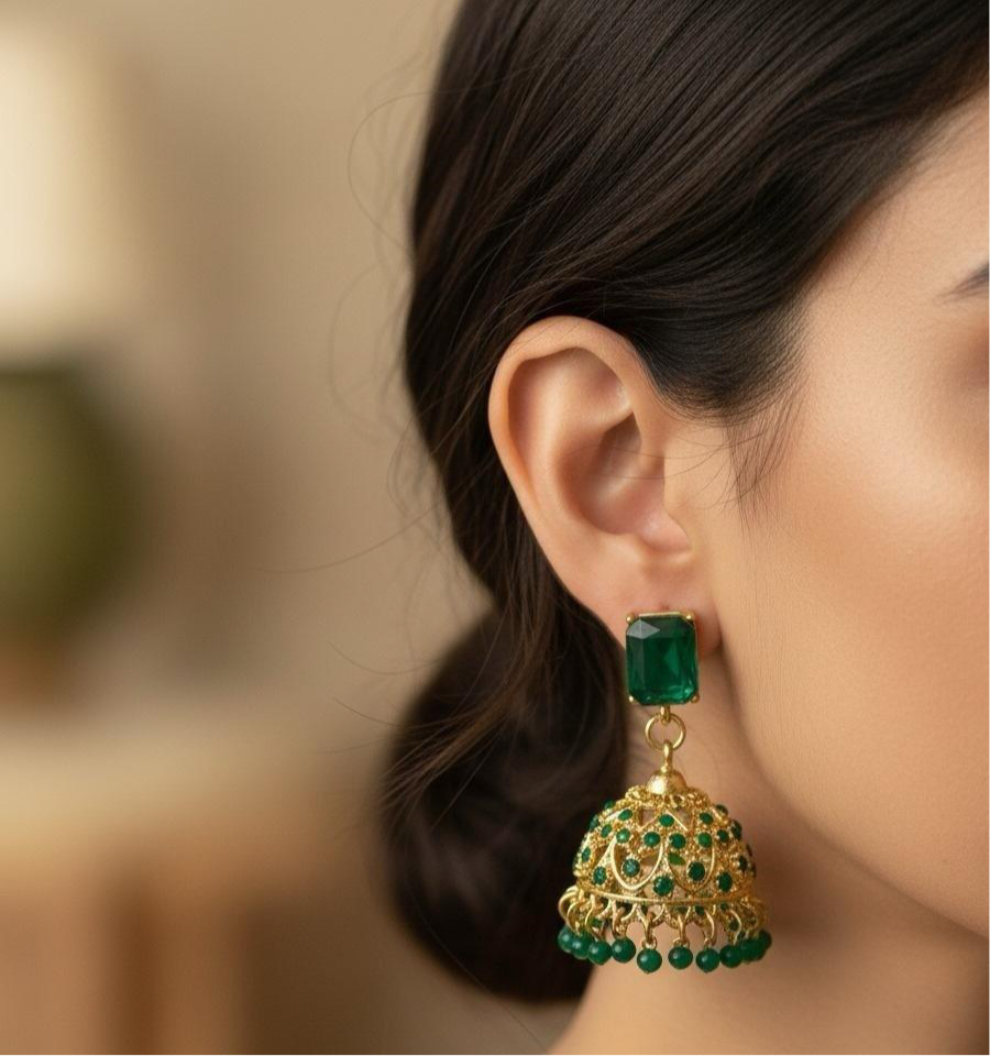 Jahan Ara Stone Jhumki