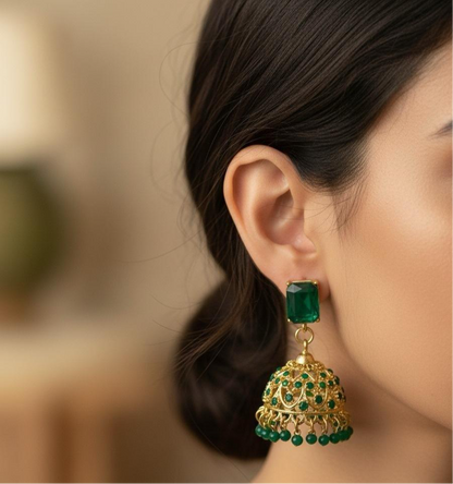 Jahan Ara Stone Jhumki