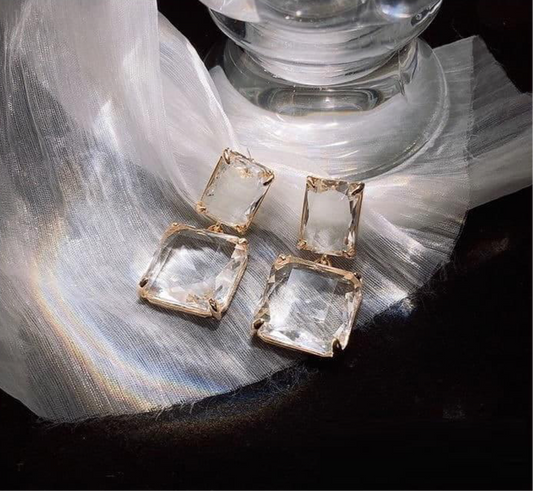 White Teardrop Earrings