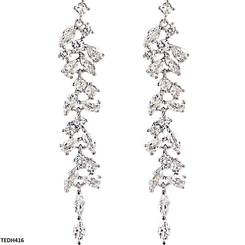 7cm long Chandelier Tear Chain Drop Earrings