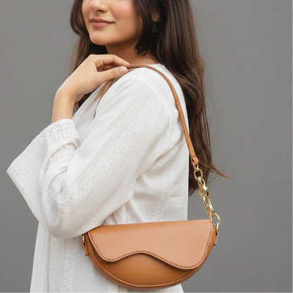 Aurelia Saddle Armpit Bag Brown