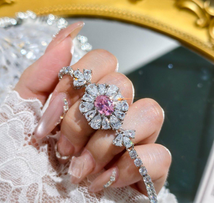 Zirconium Flower Bracelet with imported Stones