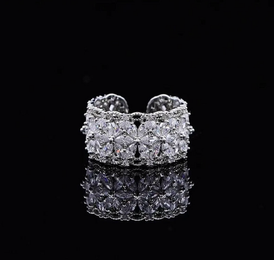 Zircon Angel Glow Ring Adjustable
