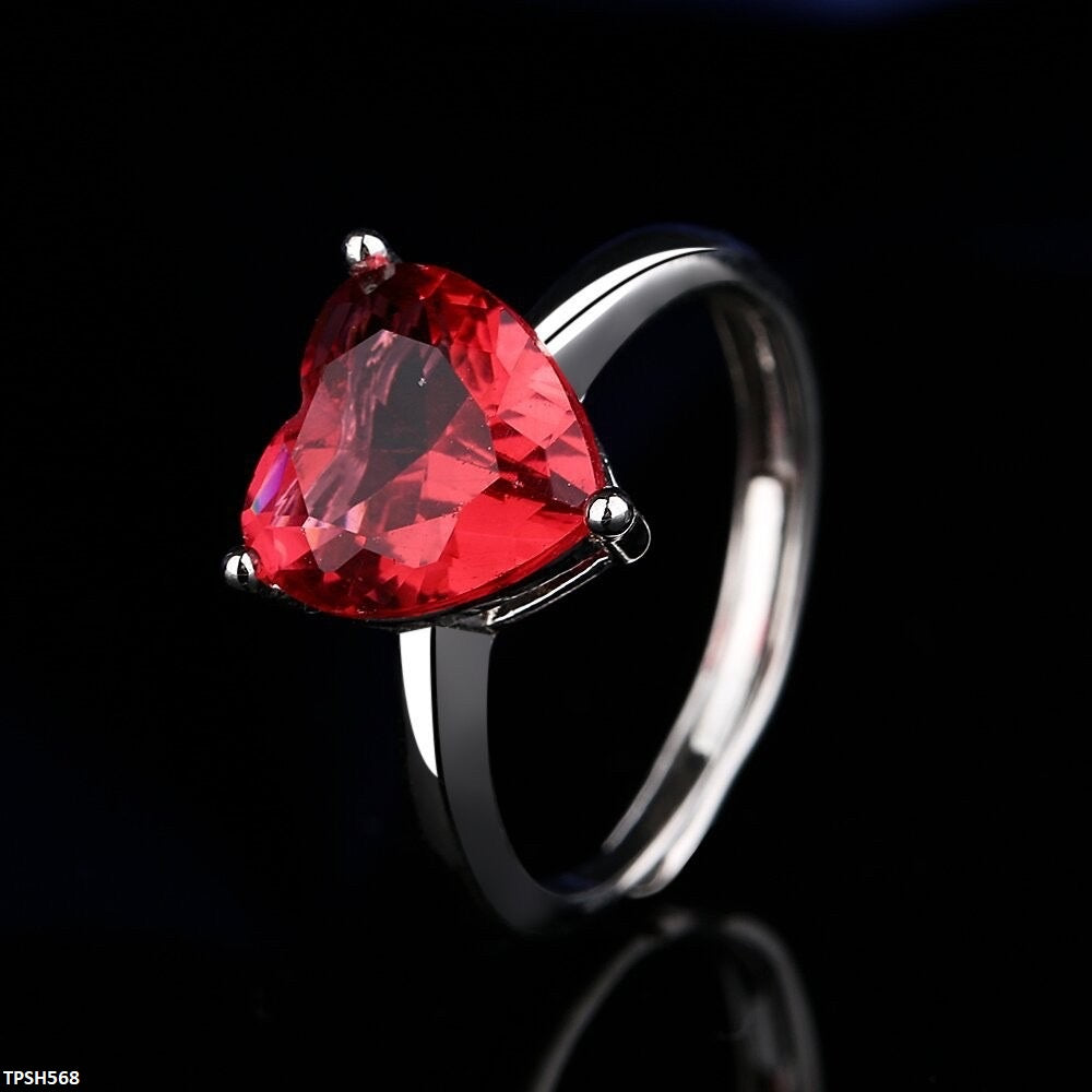 Adjustable Ring with Zircon Stones 