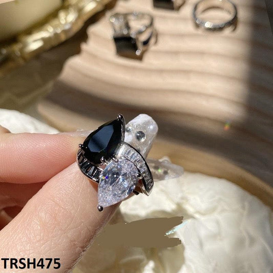 Adjustable Sapphire and Diamond Double Tear Ring - Havenon Store