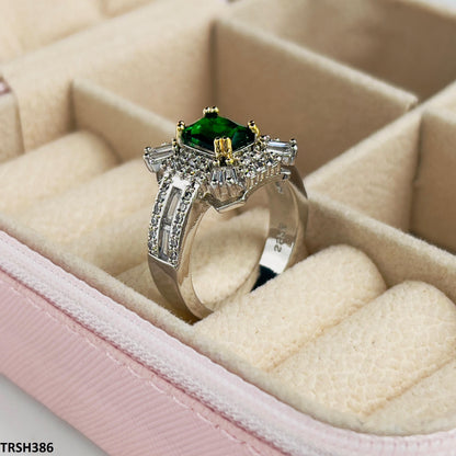 Emerald Baguette Layered Ring - Havenon Store