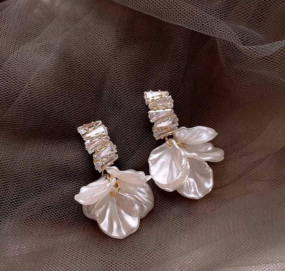 Iridescent Petal Dangle Earrings